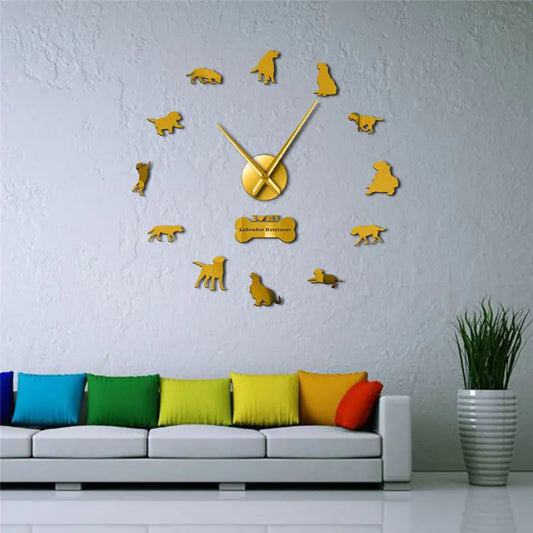 Frameless DIY Mute Wall Clock for Home Decoration