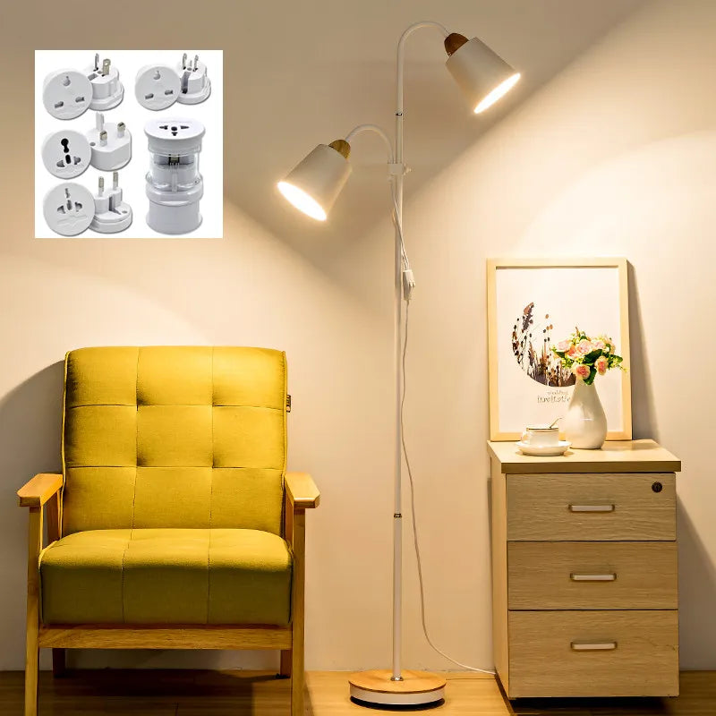 Double Head Floor Lamp Living Room Bedroom Bedside