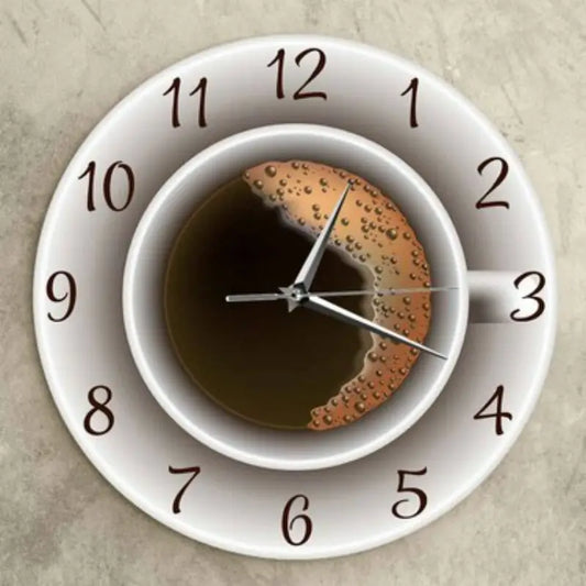 Coffee-Inspired Creative Cafe Wall Clock for Home Decor
