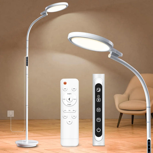 Sozapooty Light Therapy Lamp 10000 Lux Sunlight Lamp with Touch & Remote Control Floor Happy Lamp with 5 Color Temperatures & 5 Brightness Levels Daylight Lamp for Apartment/Office/Home