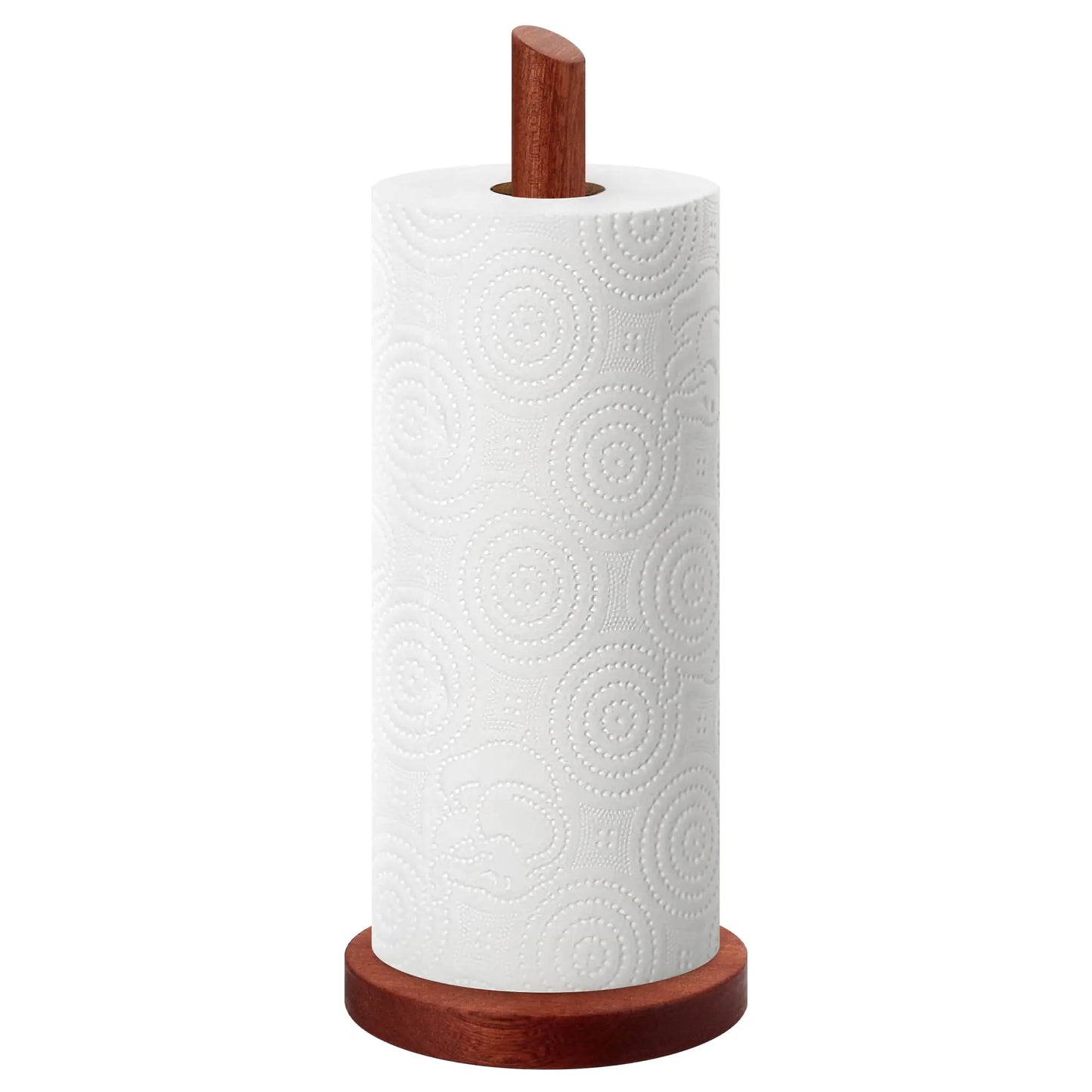 Wooden Paper Towel Holder Countertop - Solid Ebony Paper Towel Dispenser Stand Walnut