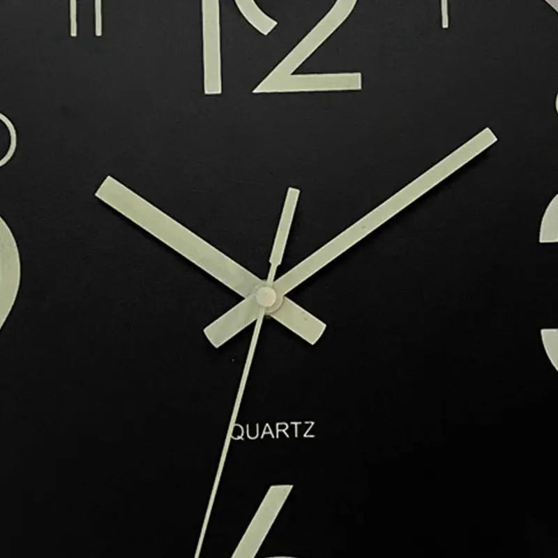 Luminous Round Wooden Wall Clock for Home Decor