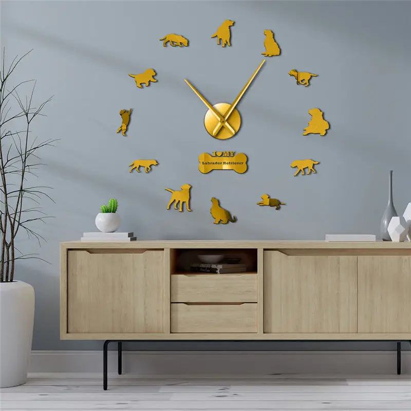 Frameless DIY Mute Wall Clock for Home Decoration