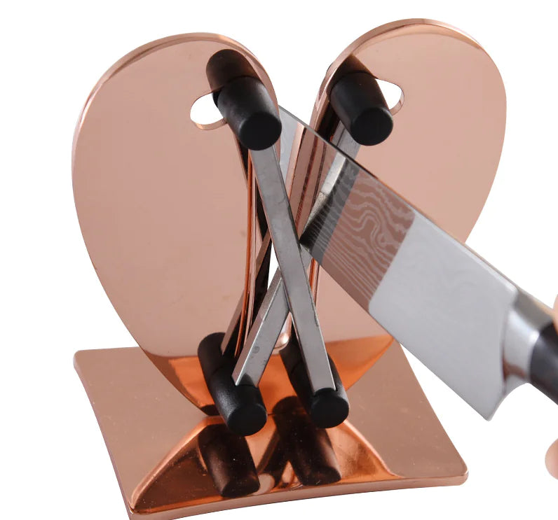 Stainless Steel Sharpener with Heart Design