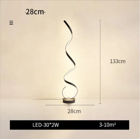 Modern Spiral Wave Floor Lamp