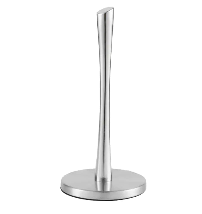 Paper Towel Holder countertop Free-Standing Kitchen roll Holder for Kitchen Bathroom Black Paper Towel Holder Stand Dispenser with Stainless Base Fits Standard