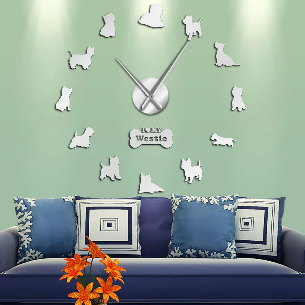 Cute Cartoon Dog Wall Clock - Creative DIY Home Decor