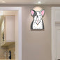 Bull Terrier Cartoon Wall Clock for Home Decor