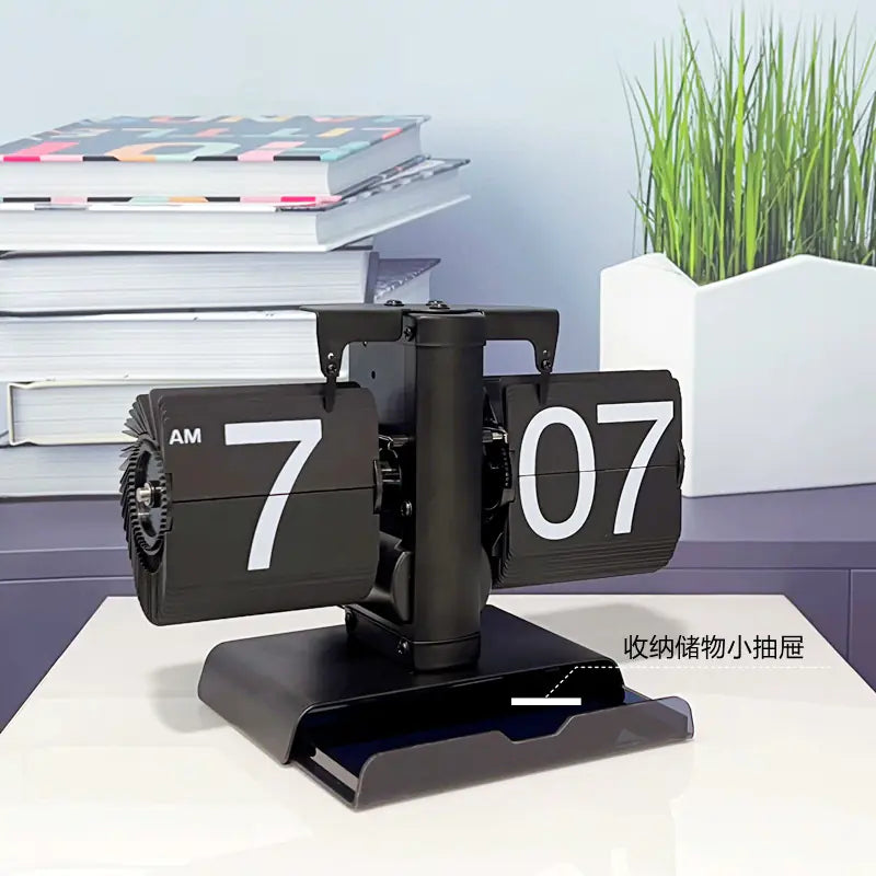 European Style Automatic Flip Clock for Home Decor
