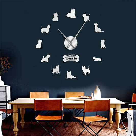 Cute Cartoon Dog Wall Clock - Creative DIY Home Decor