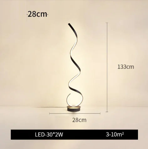 Modern Spiral Wave Floor Lamp