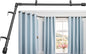 Anndason Heavy Duty 1 Inch Corner Curtain Rods Set 30-87 Inch Corner Curtain Rod for Windows L Shaped Curtain Rods Corner Window Curtain Rods Set (Black)