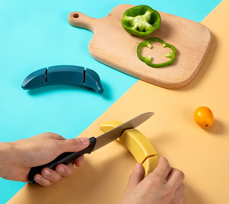 Creative Kitchen Knife Sharpener with Banana Scissors